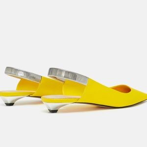 escarpin jaune zara